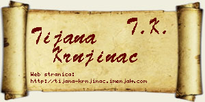 Tijana Krnjinac vizit kartica